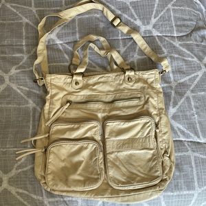 Cream Colored Faux Leather Purse